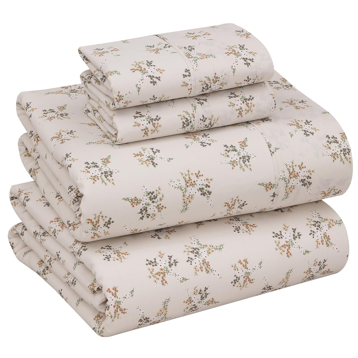 100% Cotton Sheets for Full Size Bed Crispy Cooling Percale Sheets Breathable & Durable Full Sheet Set 16 Inches Deep Pocket