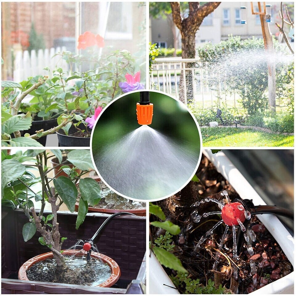 100ft Micro Drip Irrigation System Garden Plant Watering Hose