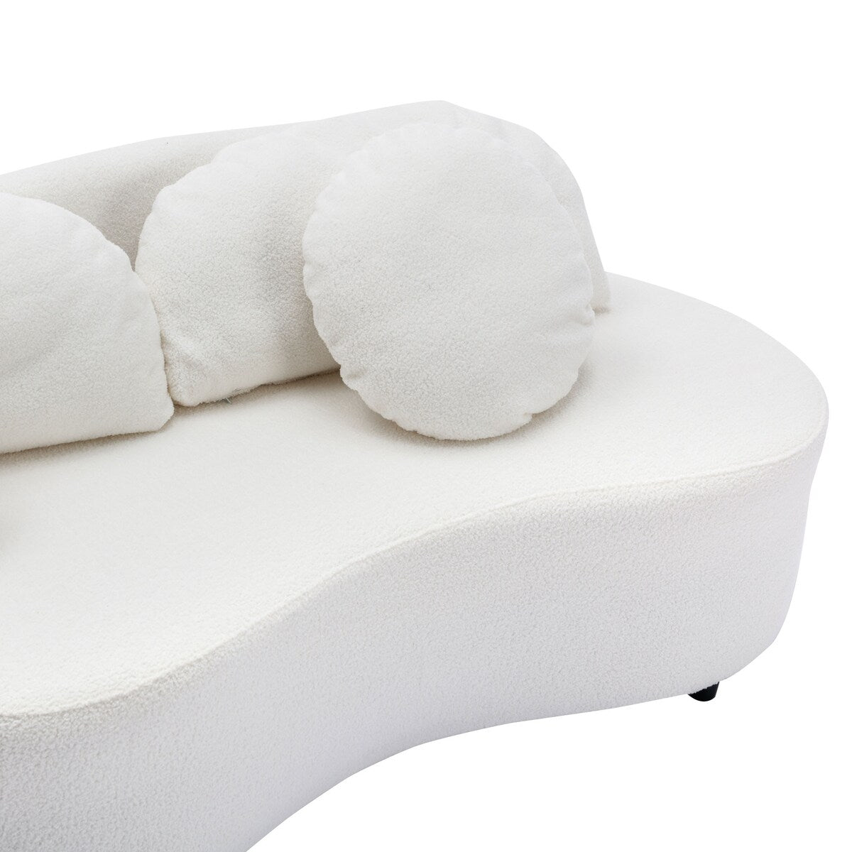 103.9" Modern Sofa Lamb Velvet Upholstered Couch for Living Room