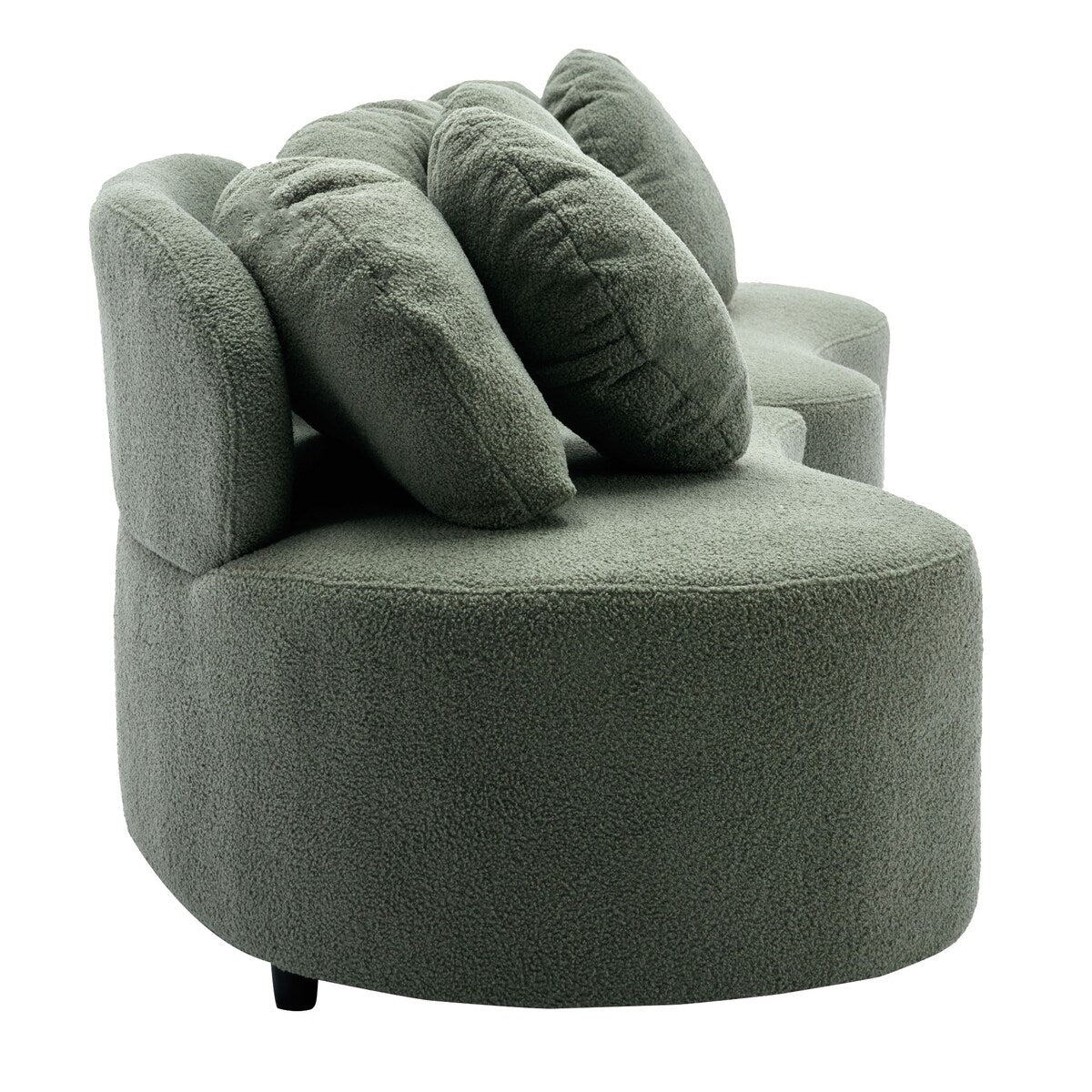 103.9" Modern Sofa Lamb Velvet Upholstered Couch for Living Room