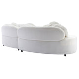 103.9" Modern Sofa Lamb Velvet Upholstered Couch for Living Room