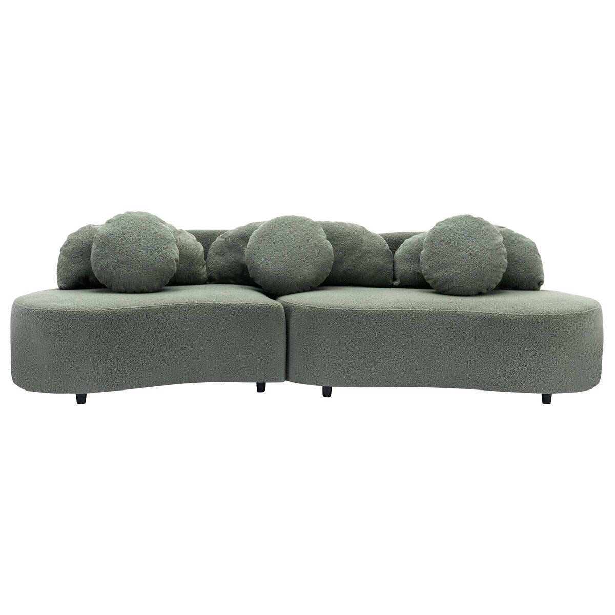 103.9" Modern Sofa Lamb Velvet Upholstered Couch for Living Room