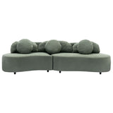 103.9" Modern Sofa Lamb Velvet Upholstered Couch for Living Room