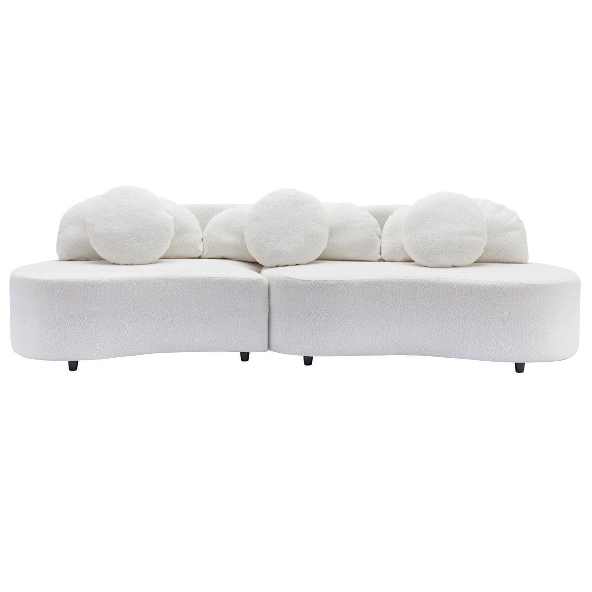103.9" Modern Sofa Lamb Velvet Upholstered Couch for Living Room
