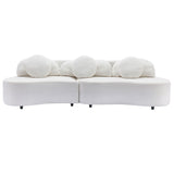 103.9" Modern Sofa Lamb Velvet Upholstered Couch for Living Room