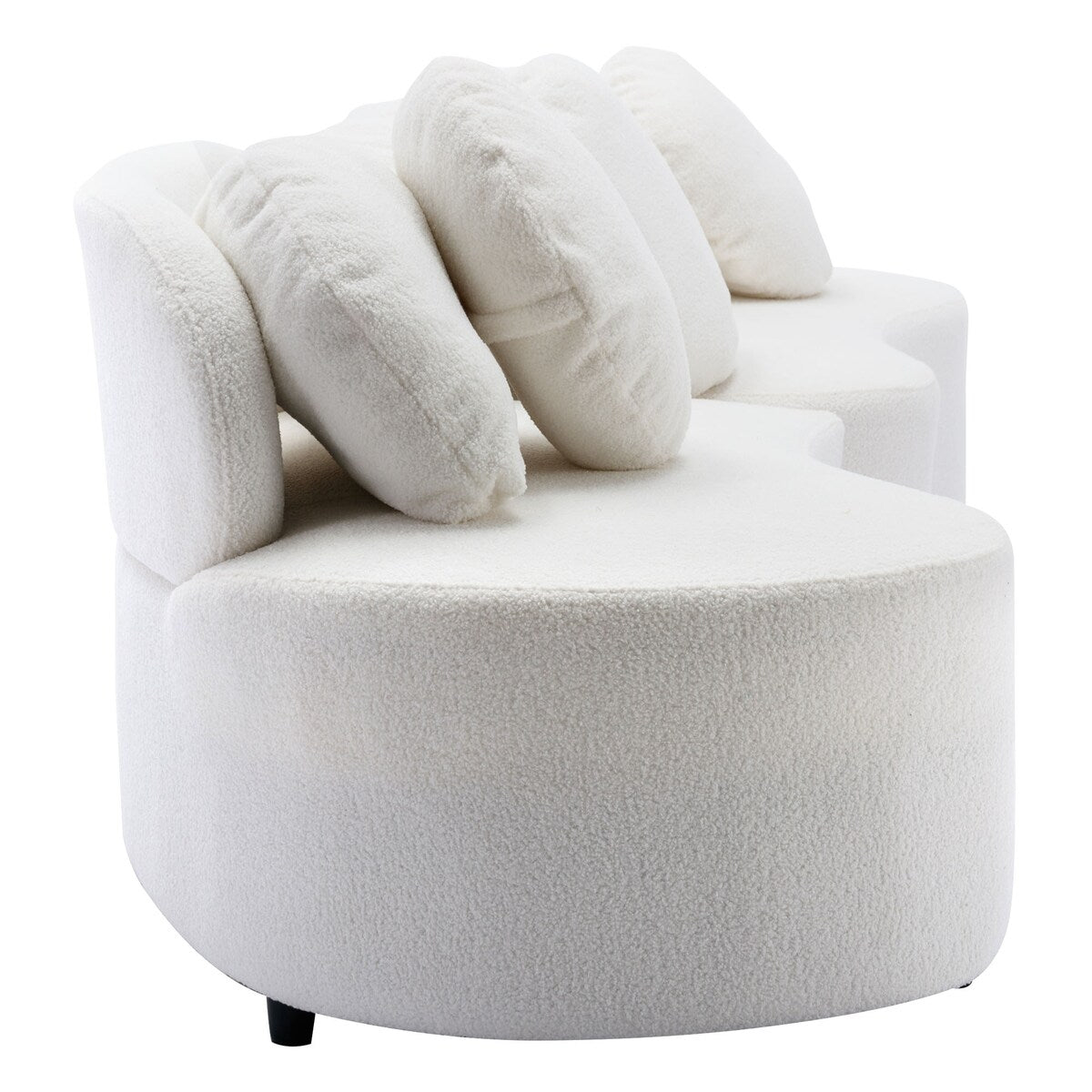 103.9" Modern Sofa Lamb Velvet Upholstered Couch for Living Room