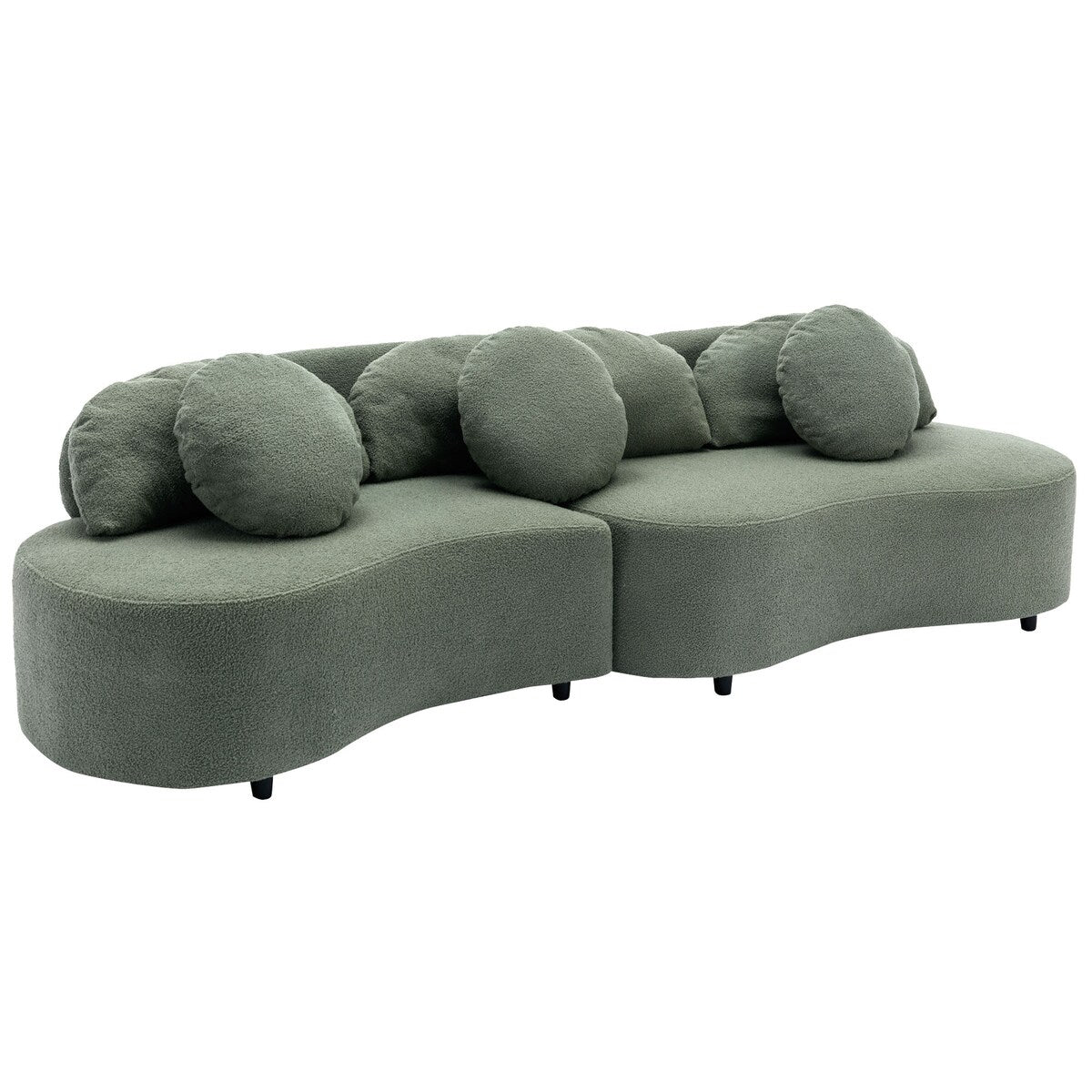 103.9" Modern Sofa Lamb Velvet Upholstered Couch for Living Room