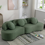 103.9" Modern Sofa Lamb Velvet Upholstered Couch for Living Room