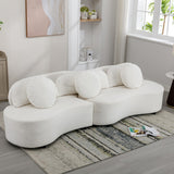 103.9" Modern Sofa Lamb Velvet Upholstered Couch for Living Room