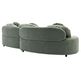 103.9" Modern Sofa Lamb Velvet Upholstered Couch for Living Room