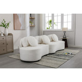 103.9" Modern Sofa Lamb Velvet Upholstered Couch for Living Room