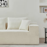 104.33" Sponge Sectional Sofa Couch for Living Room, L Shaped Modern Lamb Modular High Density Sponge Floor Sofa