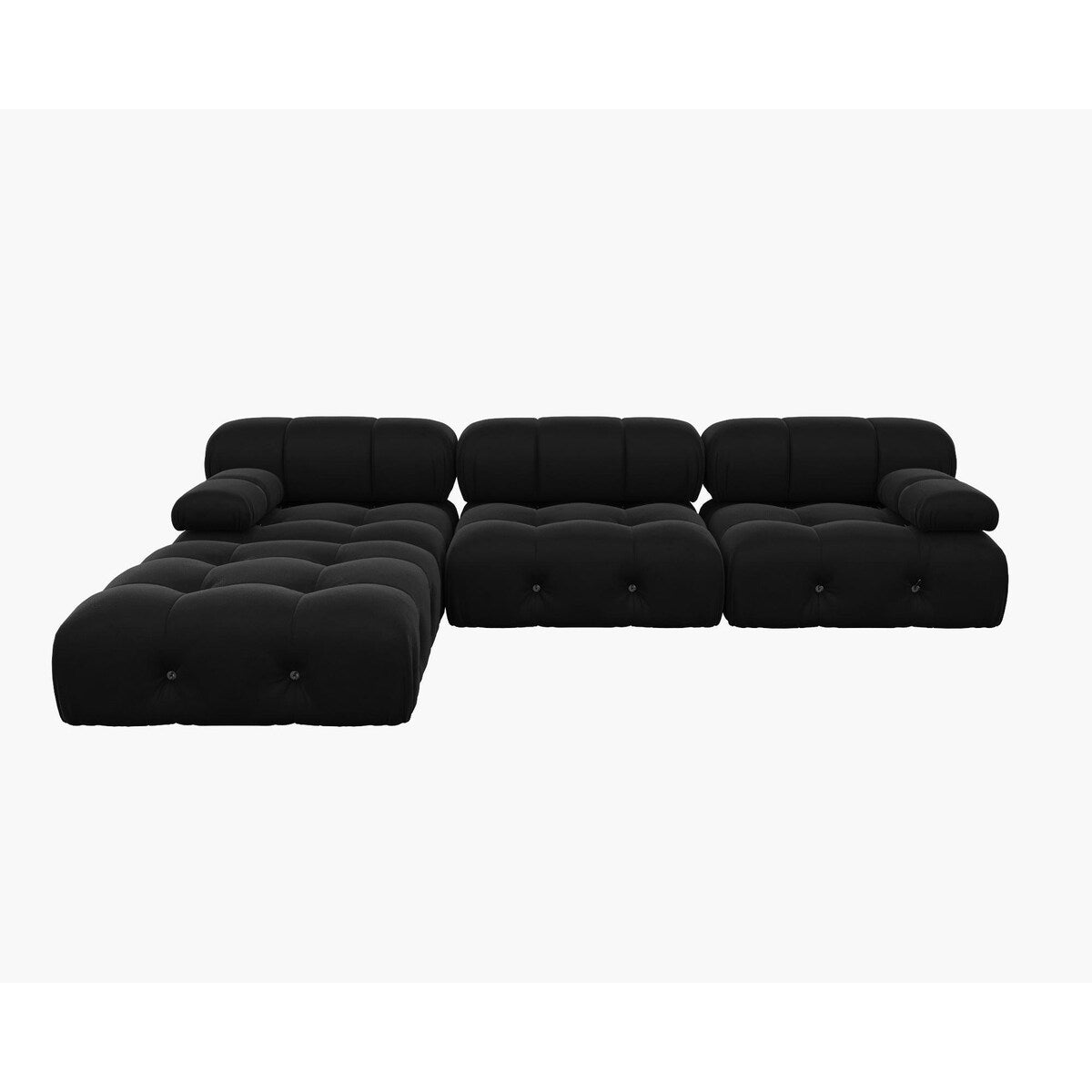 104" L-Shaped Sectional Sofa,Minimalist Velvet Sofas Couches with Reversible Chaise Ottoman