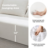 109*68" Modular Sectional Sofa Set,Upholstered Sleeper Sofa for Living Room, Bedroom, Salon, 2 PC Free Combination, L-Shape