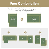 109*68" Modular Sectional Sofa Set,Upholstered Sleeper Sofa for Living Room, Bedroom, Salon, 2 PC Free Combination, L-Shape