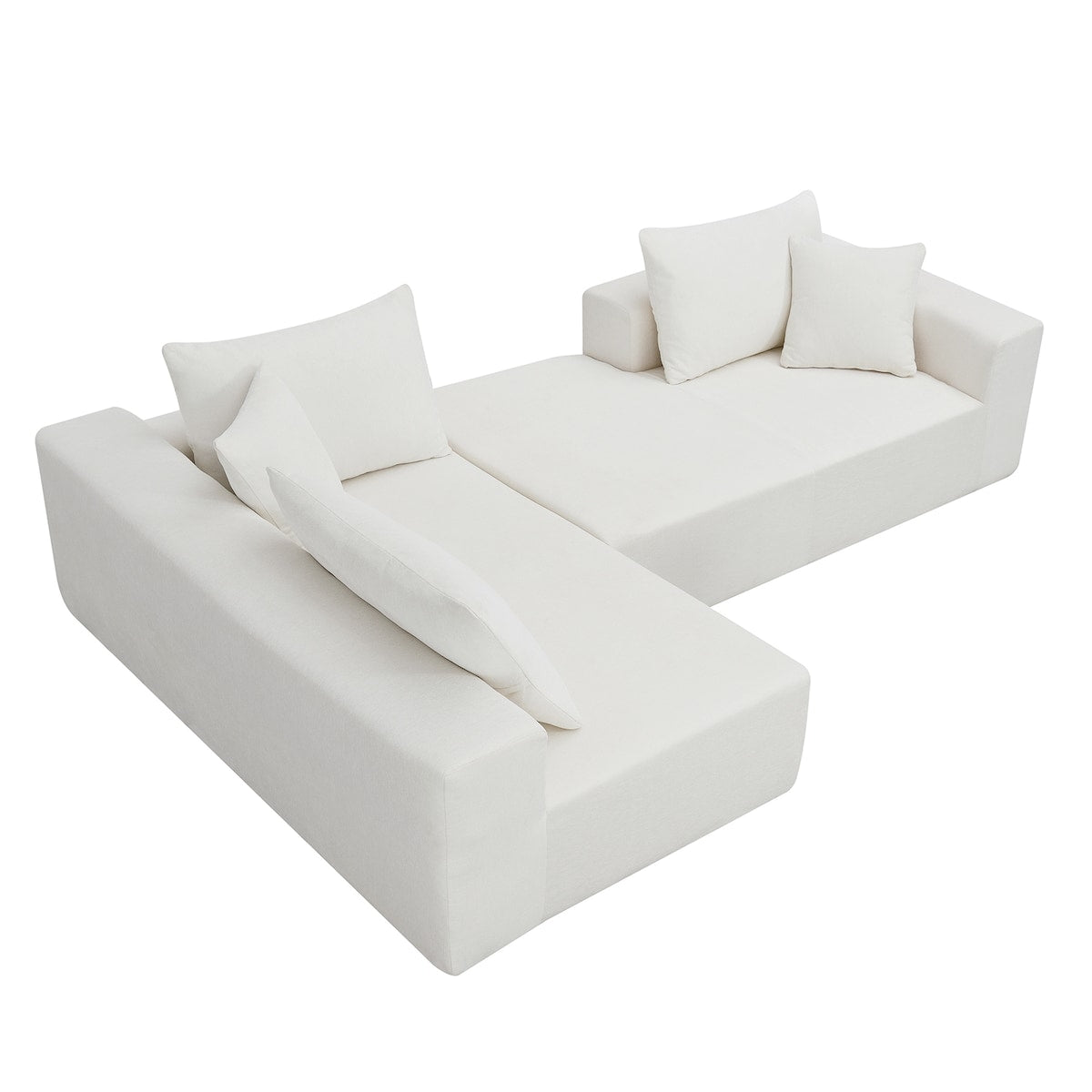 109*68" Modular Sectional Sofa Set,Upholstered Sleeper Sofa for Living Room, Bedroom, Salon, 2 PC Free Combination, L-Shape