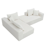 109*68" Modular Sectional Sofa Set,Upholstered Sleeper Sofa for Living Room, Bedroom, Salon, 2 PC Free Combination, L-Shape