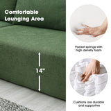109*68" Modular Sectional Sofa Set,Upholstered Sleeper Sofa for Living Room, Bedroom, Salon, 2 PC Free Combination, L-Shape