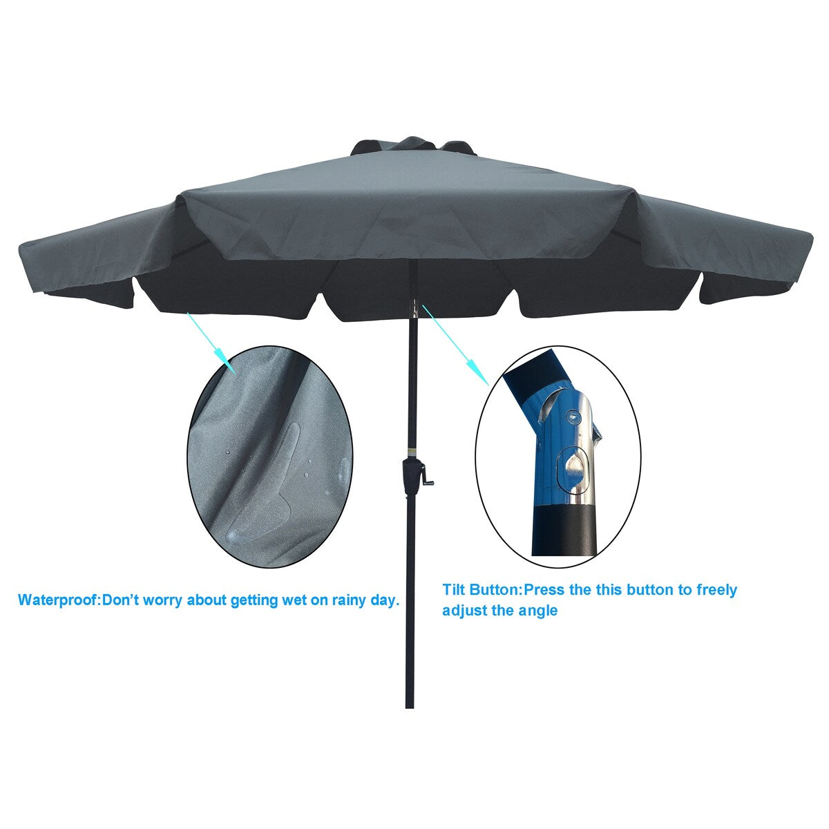 10FT Patio Umbrella without base