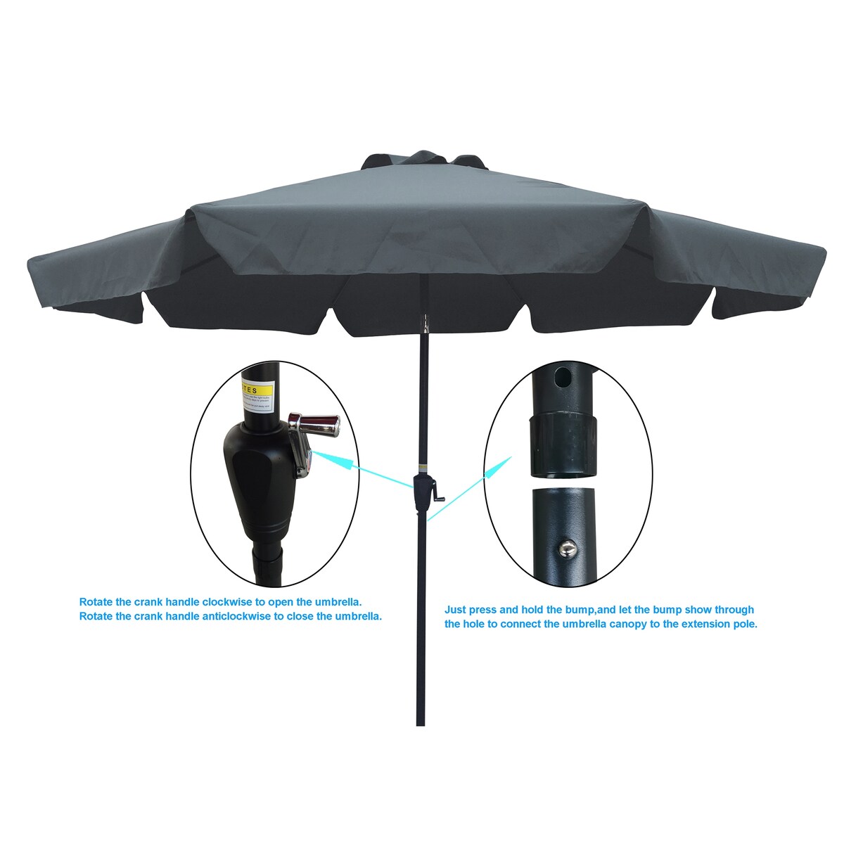 10FT Patio Umbrella without base