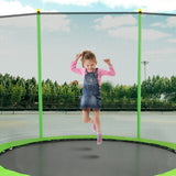 10FT Trampoline for Kids with Safety Enclosure Net, Basketball Hoop and Ladder