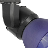 10W Integrated Metal and Polycarbonate LED Track Fixture, Black and Blue