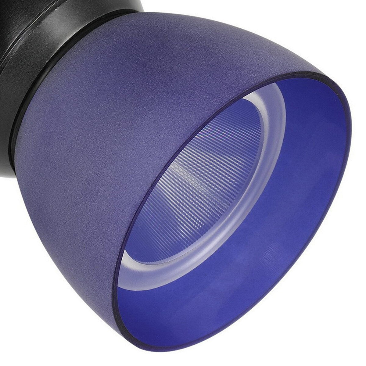 10W Integrated Metal and Polycarbonate LED Track Fixture, Black and Blue