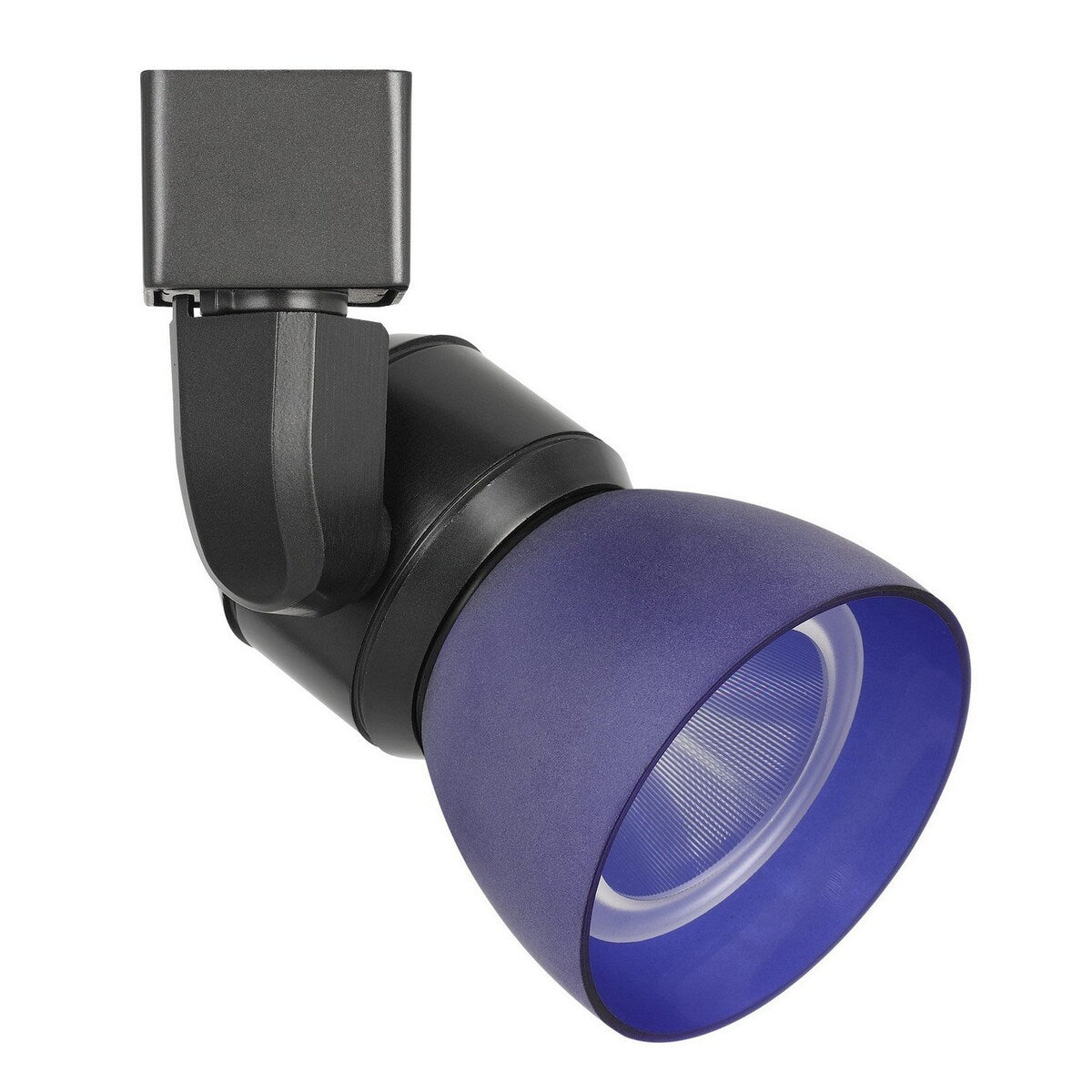 10W Integrated Metal and Polycarbonate LED Track Fixture, Black and Blue