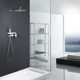 10" Bathroom Wall Mounted Chrome Shower System