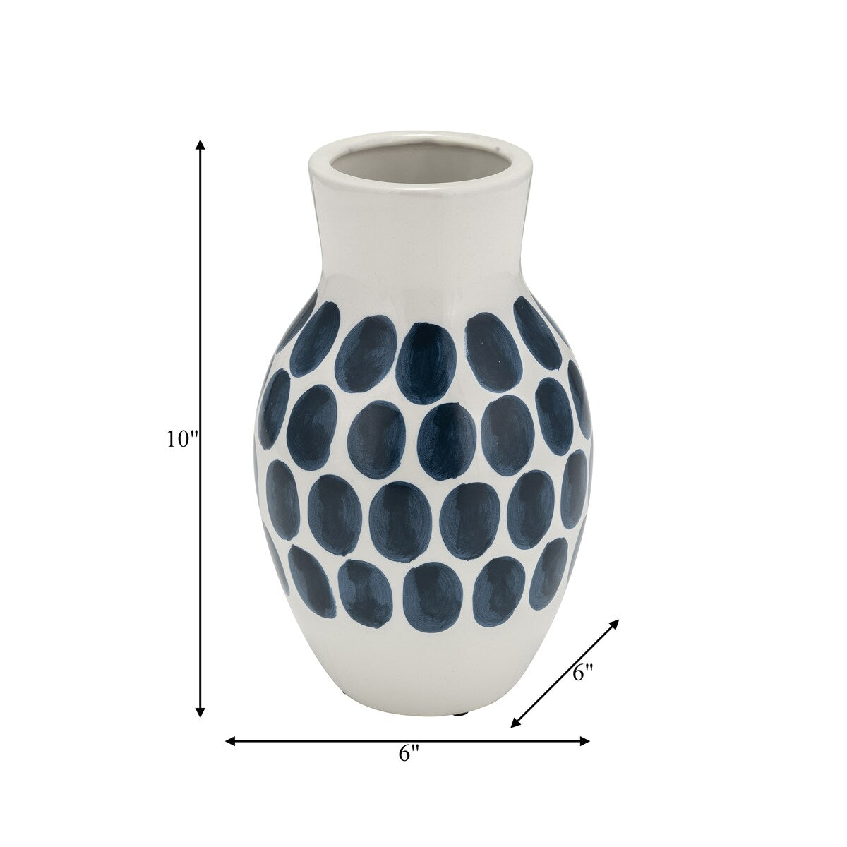 Sagebrook Home Ceramic Polka Dot Vase