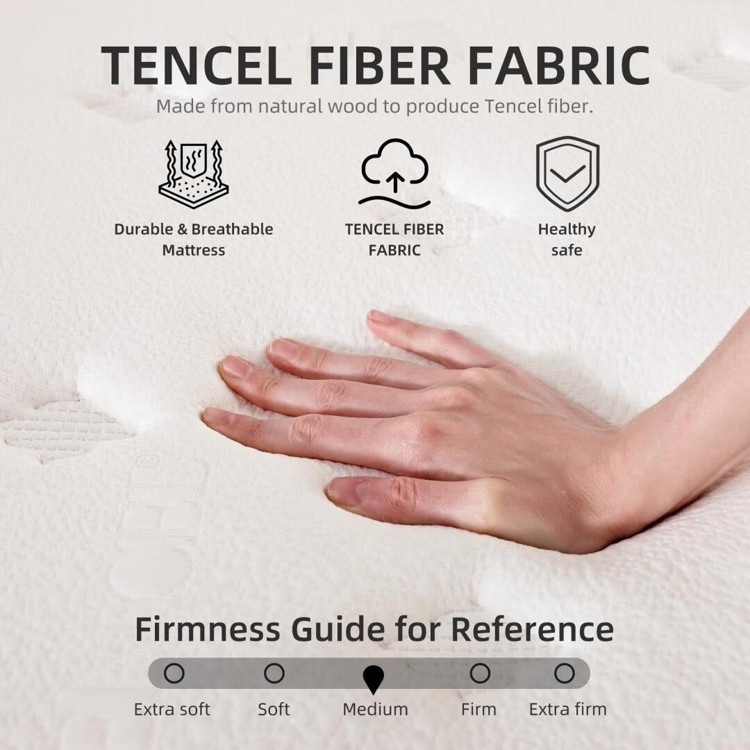 10 inch Gel Memory Foam Independent Bagged Spring Mattress in a Box