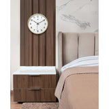 10" Light Oak Finish Wall Clock - 10 x 1.5 x 10 - 10 x 1.5 x 10