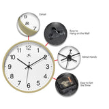 10" Light Oak Finish Wall Clock - 10 x 1.5 x 10 - 10 x 1.5 x 10