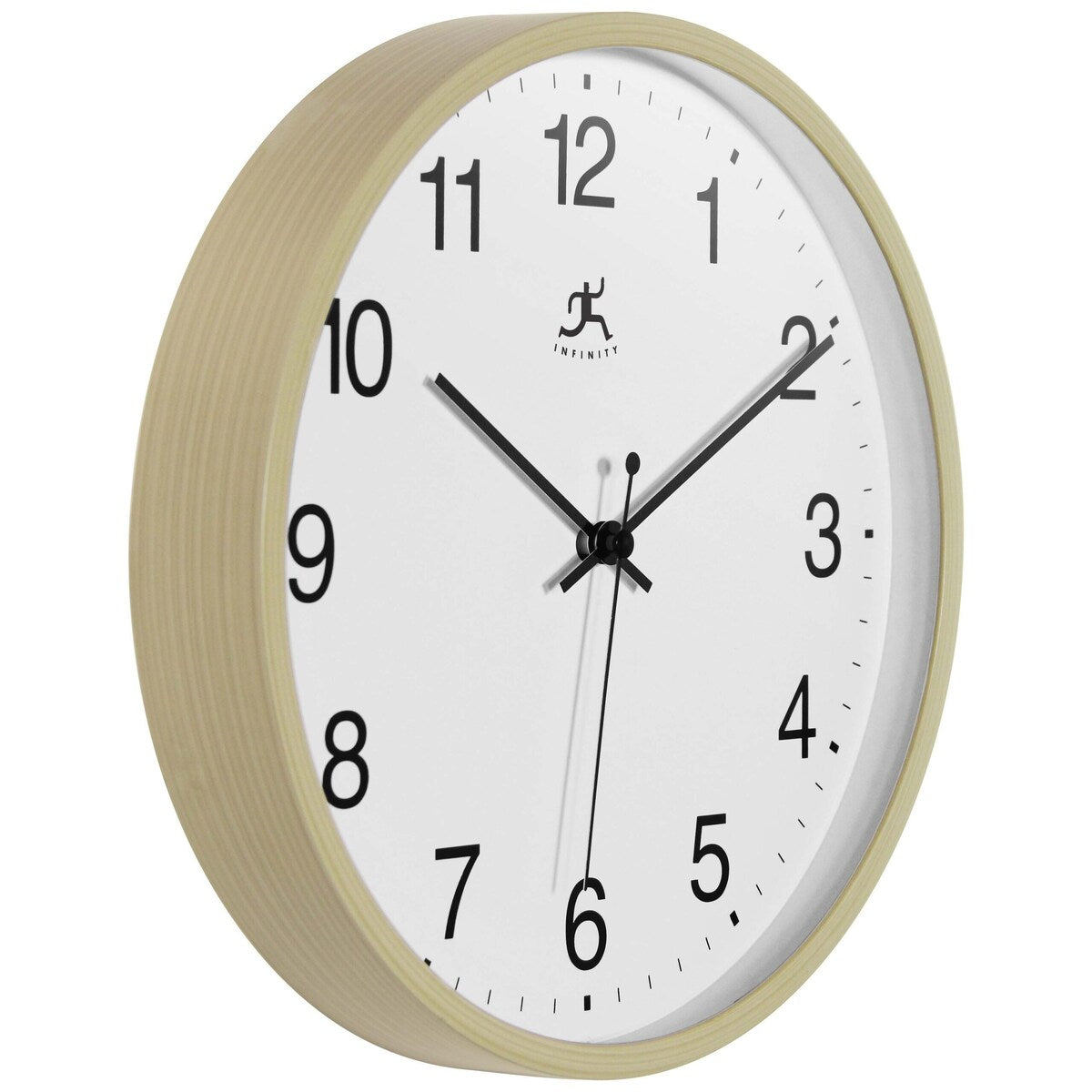 10" Light Oak Finish Wall Clock - 10 x 1.5 x 10 - 10 x 1.5 x 10