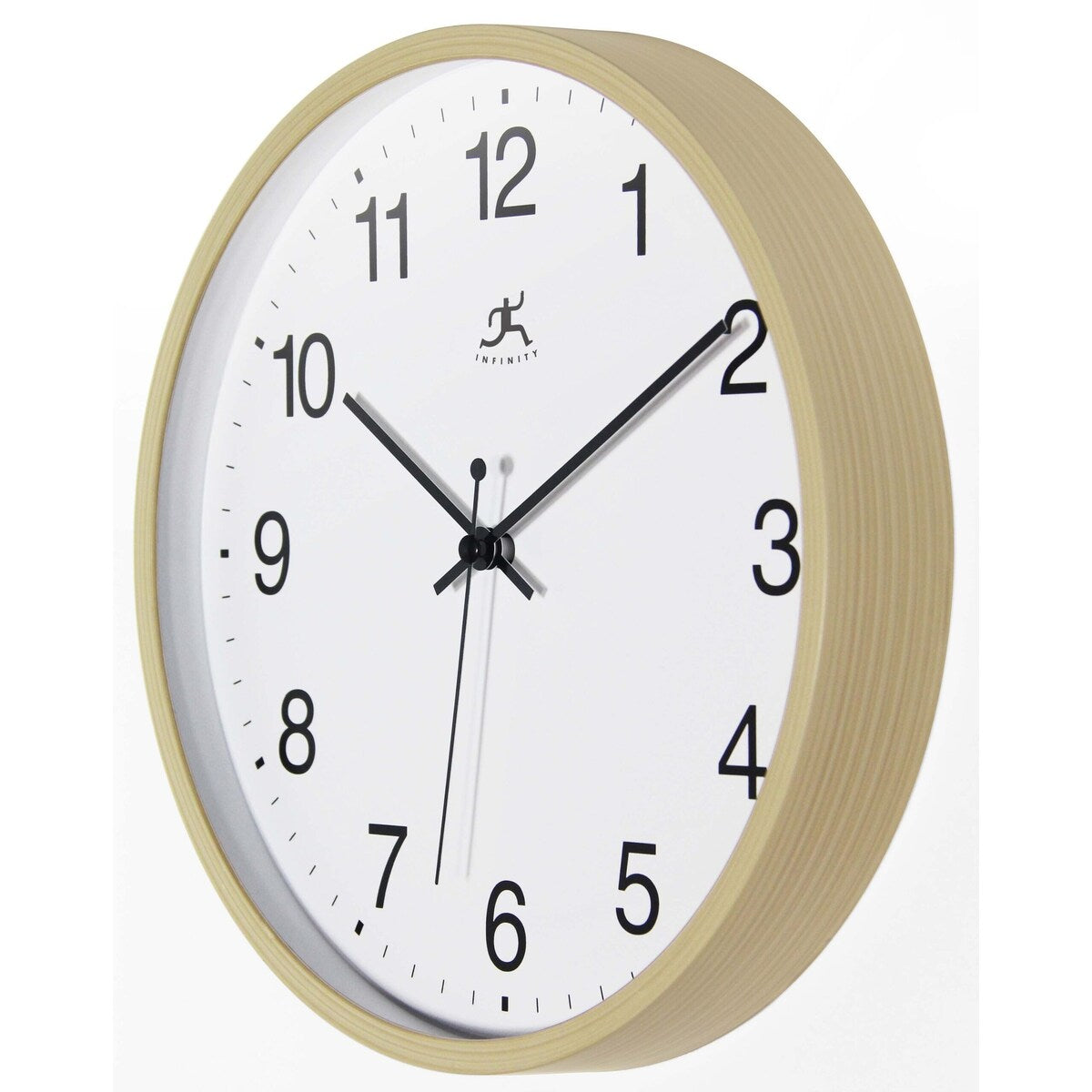 10" Light Oak Finish Wall Clock - 10 x 1.5 x 10 - 10 x 1.5 x 10