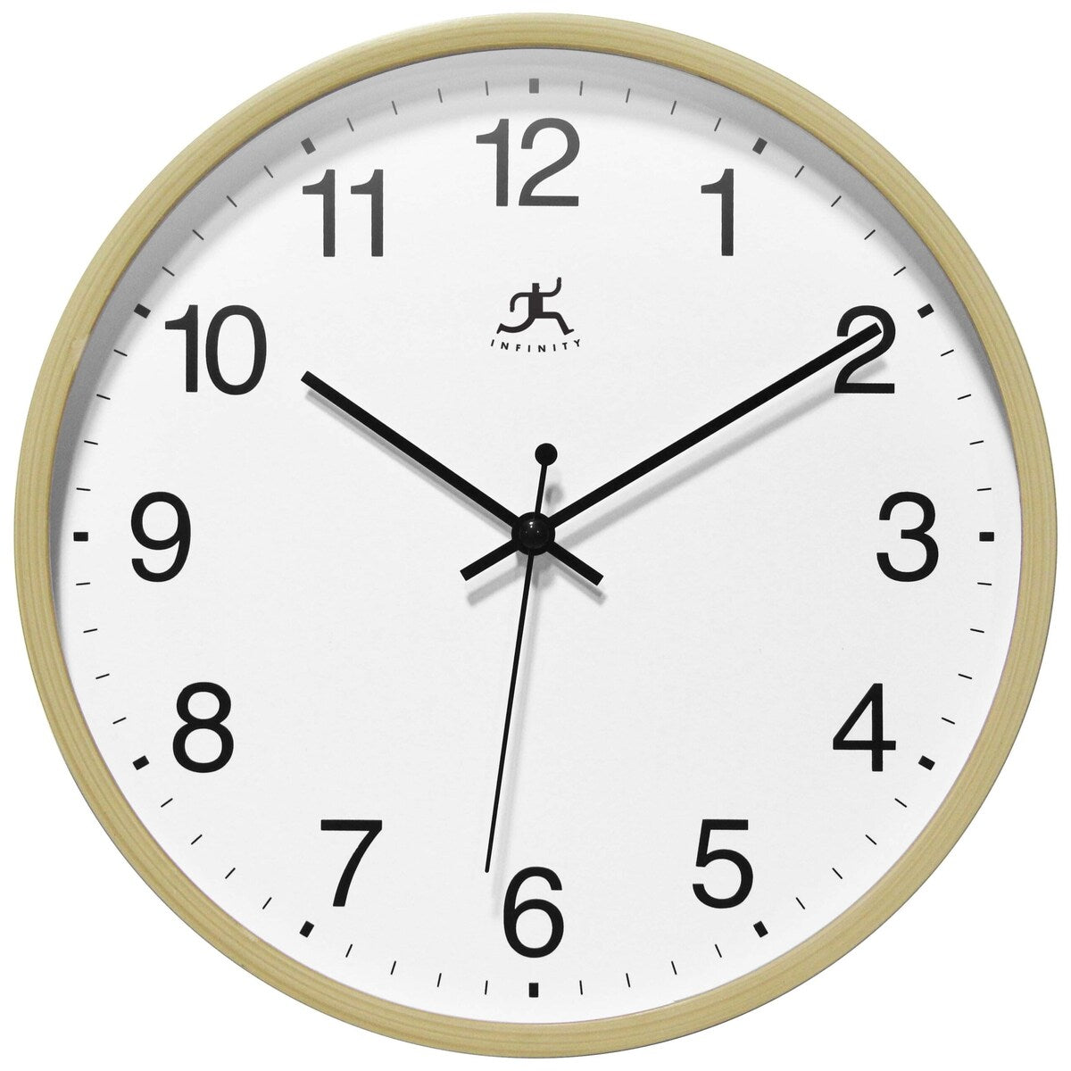 10" Light Oak Finish Wall Clock - 10 x 1.5 x 10 - 10 x 1.5 x 10