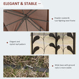10' x 10' Metal Double Roof Outdoor Gazebo Canopy Shelter with Netting