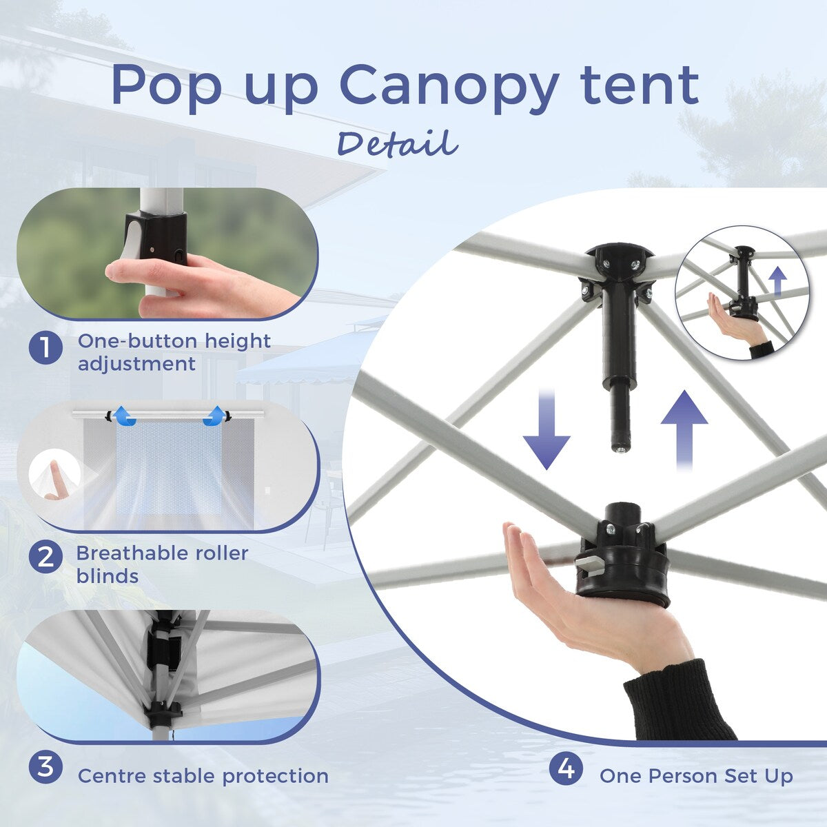 10' x 10' Pop Up Outdoor Canopy Tent Commercial Instant Reinforce Canopies with Wheeled Carry Bag