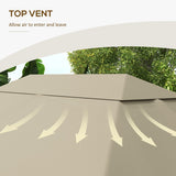 10' x 13' Gazebo Canopy Replacement with Vents and Drain Holes, Top Cover Only