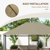 10' x 13' Gazebo Canopy Replacement with Vents and Drain Holes, Top Cover Only
