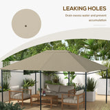 10' x 13' Gazebo Canopy Replacement with Vents and Drain Holes, Top Cover Only