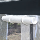 10' x 7' x 7' Walk-In Greenhouse, Outdoor Garden Warm Hot House with 4 Roll-up Windows, 2 Zippered Doors and Weather Cover,White
