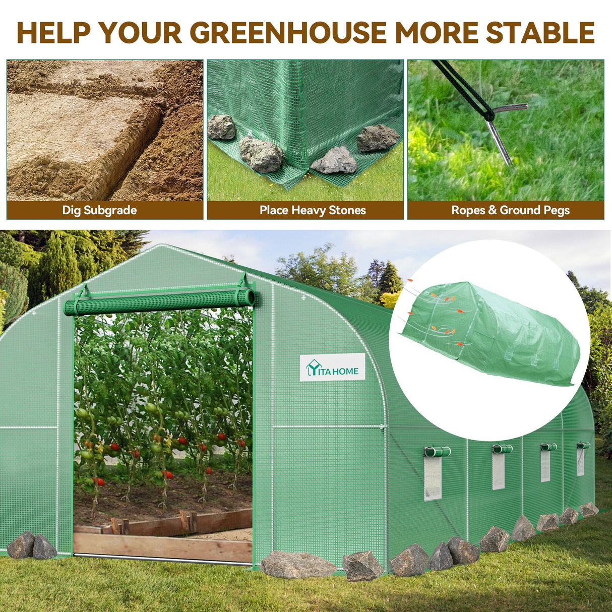 10'W X 20'/30'D Walk-In Greenhouse