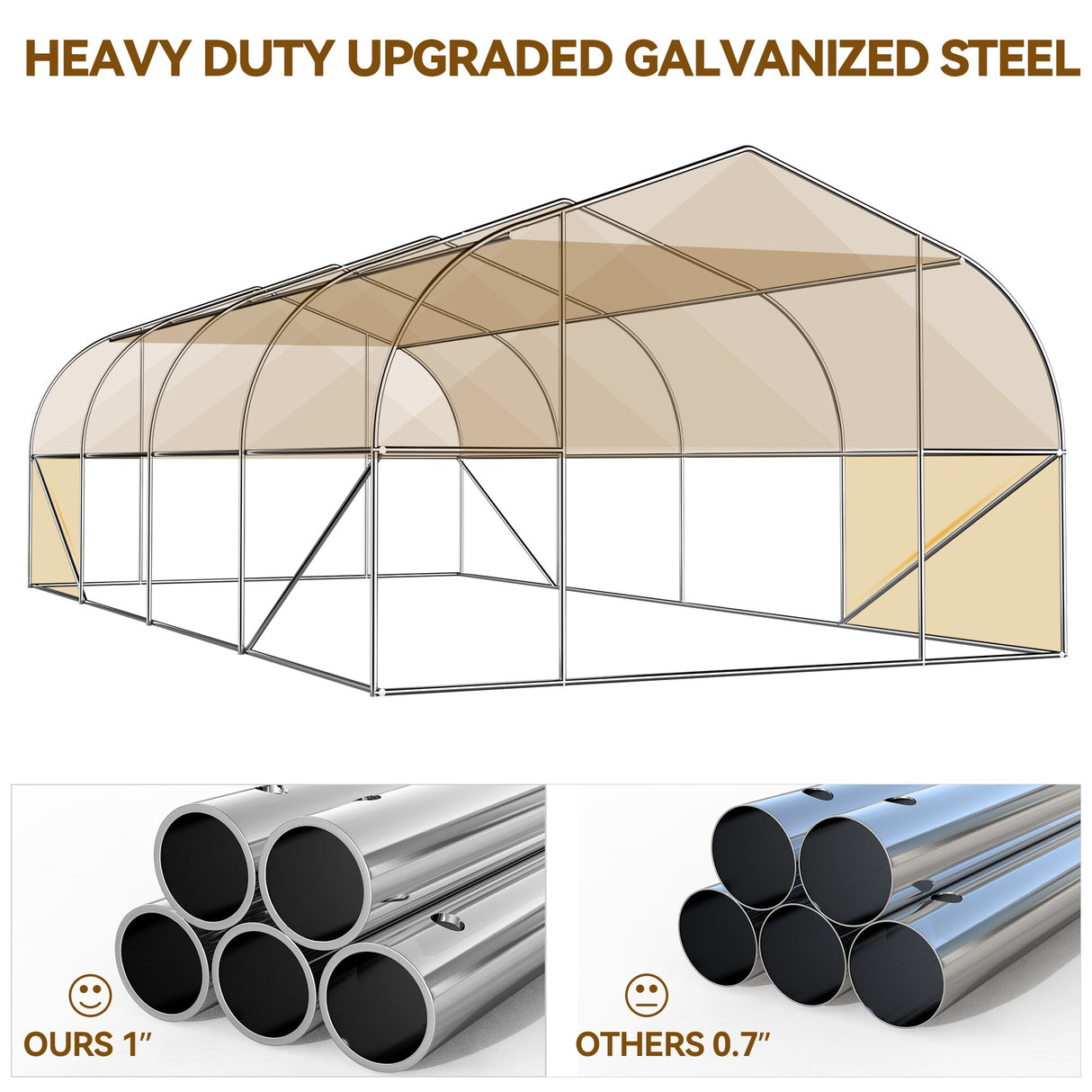 10'W X 20'/30'D Walk-In Greenhouse