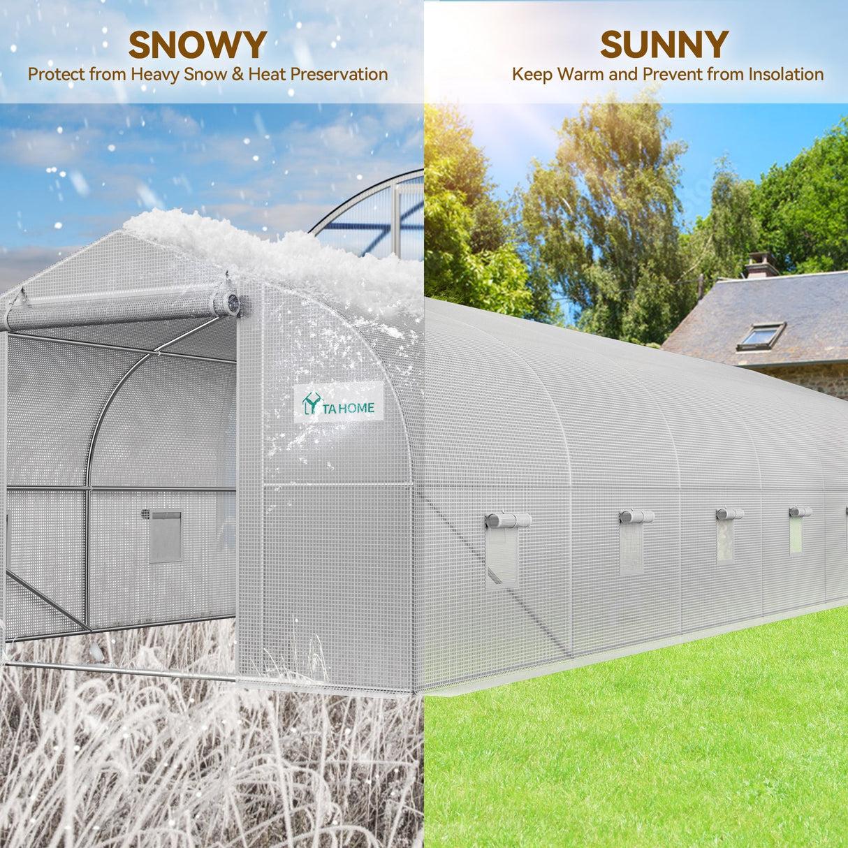 10'W X 20'/30'D Walk-In Greenhouse
