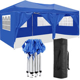 10'x20' Folding Canopy with 6 Removable Sidewalls Outdoor Event Shelter UPF 50+ Gazebo Portable Tents for Parties Beach Camping