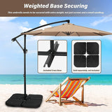 10ft Offset Umbrella Cantilever Hanging Umbrella Outdoor Market Umbrella Suitable for Garden, Lawn, backyard and Deck