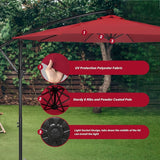 10ft Offset Umbrella Cantilever Hanging Umbrella Outdoor Market Umbrella Suitable for Garden, Lawn, backyard and Deck