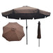 10ft Patio Umbrella Market Table Round Umbrella Outdoor Garden Umbrellas with Crank and Push Button Tilt for Pool Shade Outside