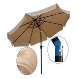 10ft Patio Umbrella Market Table Round Umbrella Outdoor Garden Umbrellas with Crank and Push Button Tilt for Pool Shade Outside